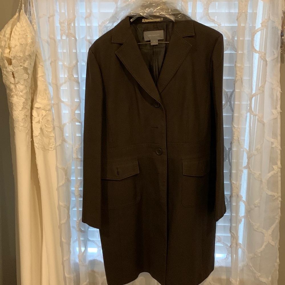 Ann Taylor ,brown, 3/4 length jacket